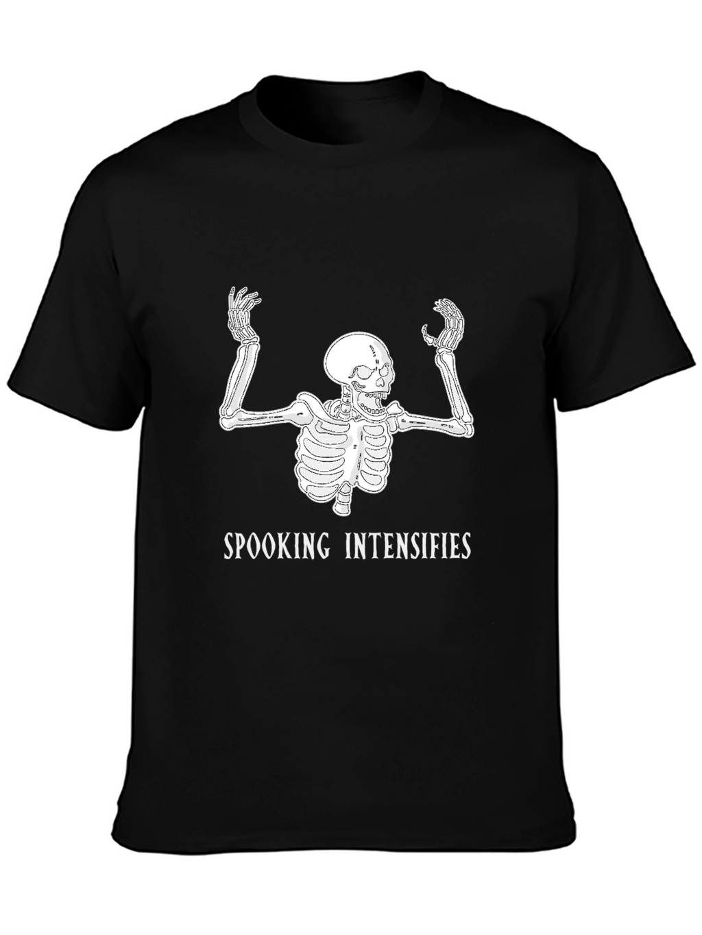 Spooking Intensifies Skeleton Graphic T-Shirt