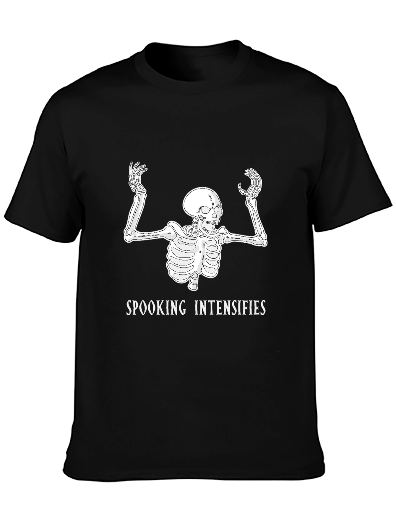 Spooking Intensifies Skeleton Graphic T-Shirt