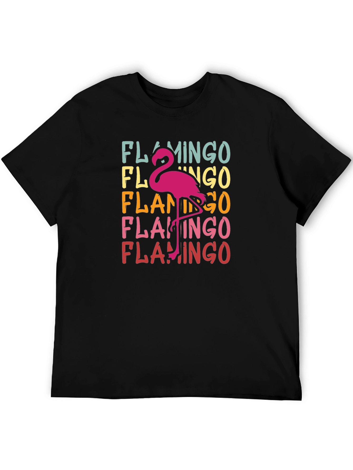 Retro Flamingo T-Shirt - Tropical Bird Tee