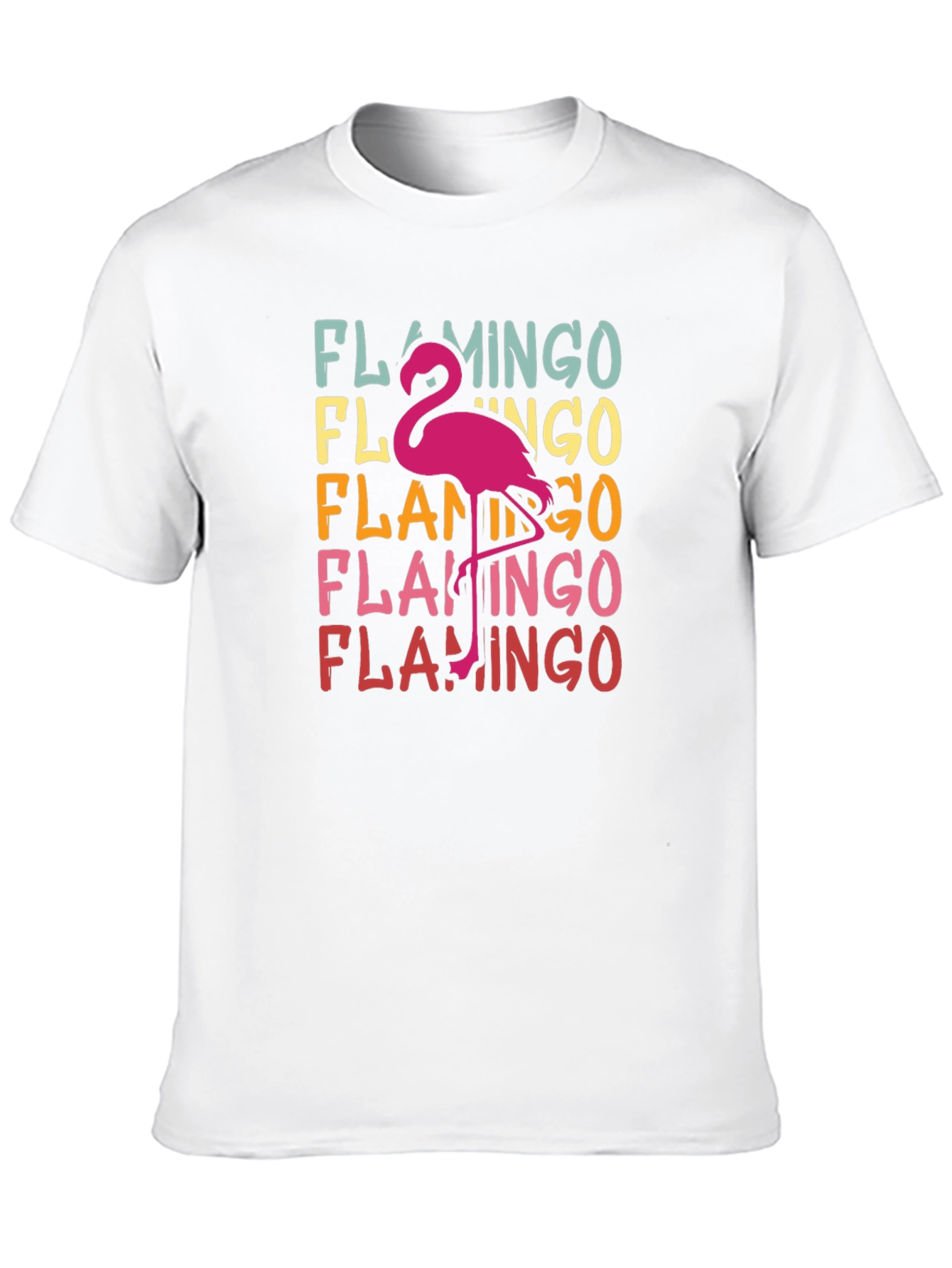 Retro Flamingo T-Shirt - Tropical Bird Tee