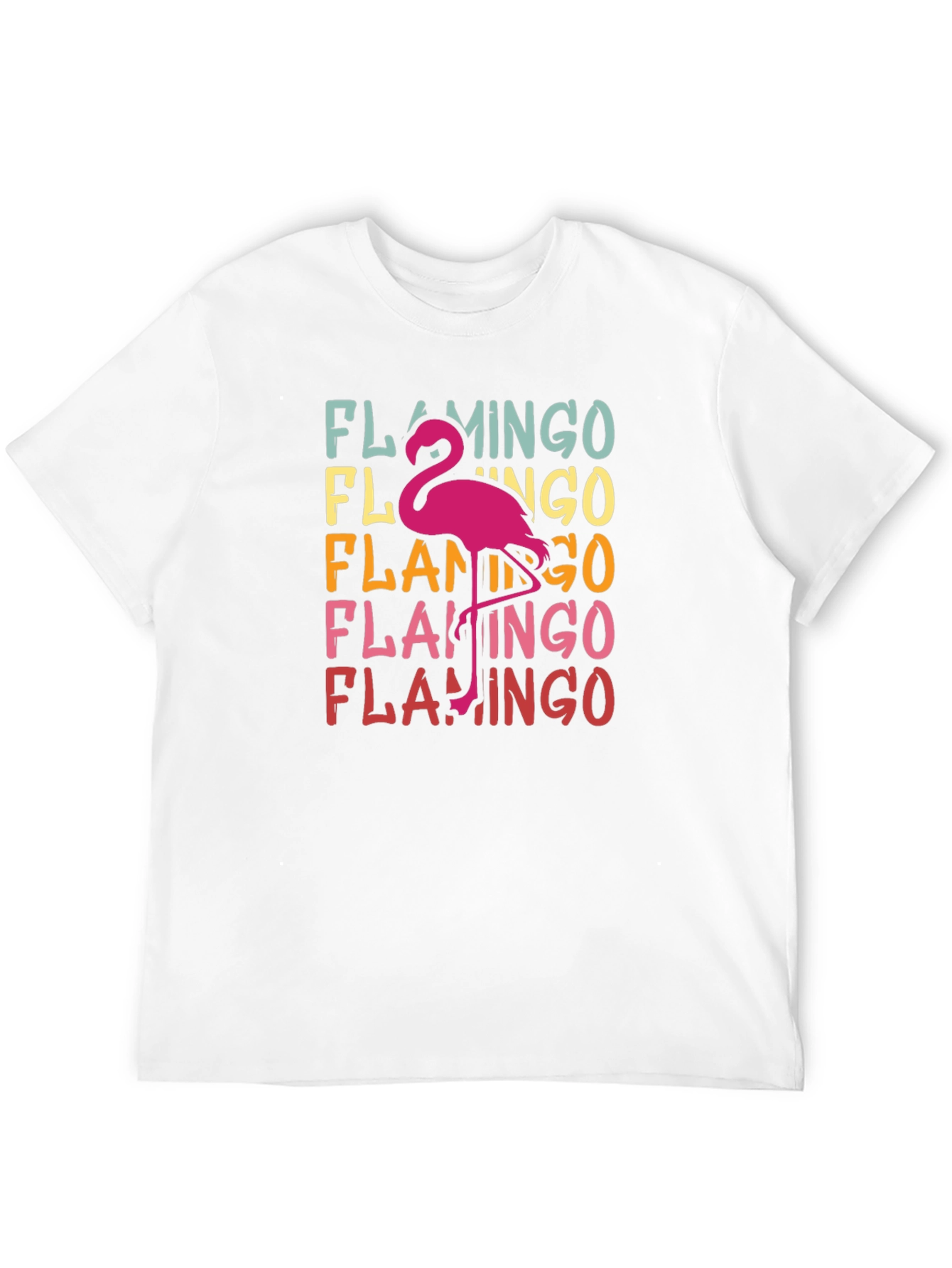 Retro Flamingo T-Shirt - Tropical Bird Tee