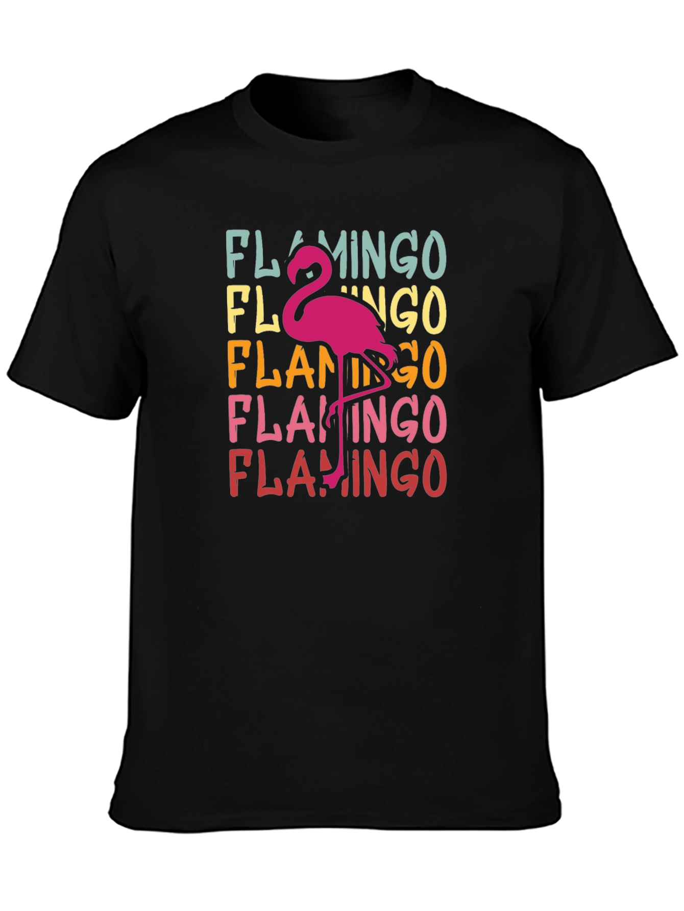 Retro Flamingo T-Shirt - Tropical Bird Tee