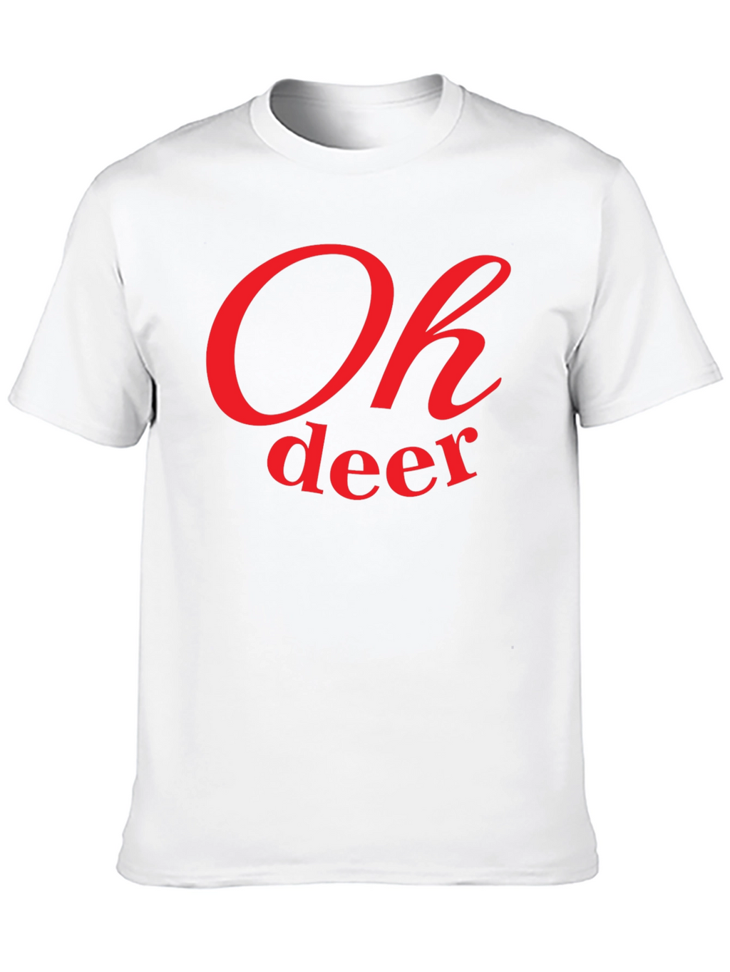 Oh Deer Graphic Tee - Black Cotton Casual T-Shirt