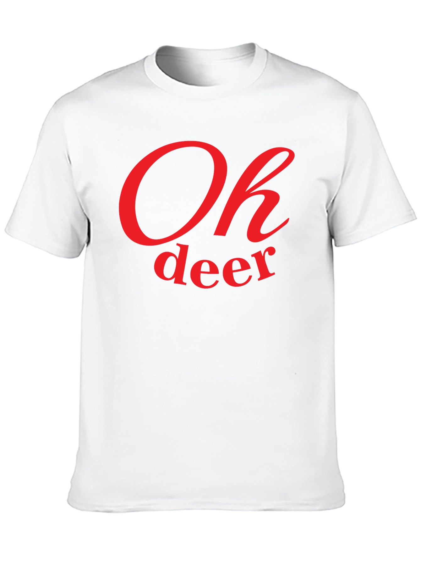 Oh Deer Graphic Tee - Black Cotton Casual T-Shirt