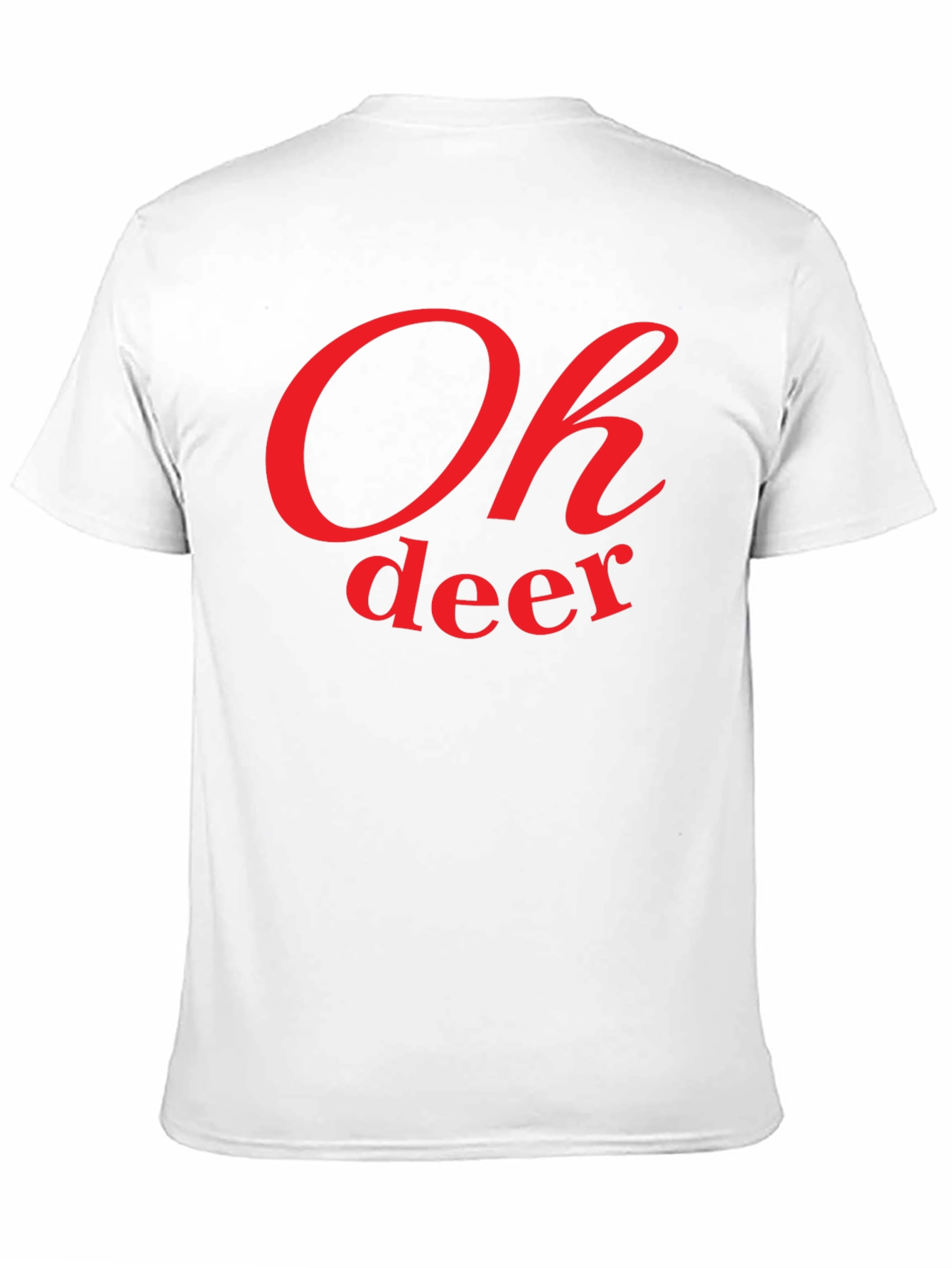 Oh Deer Graphic Tee - Black Cotton Casual T-Shirt
