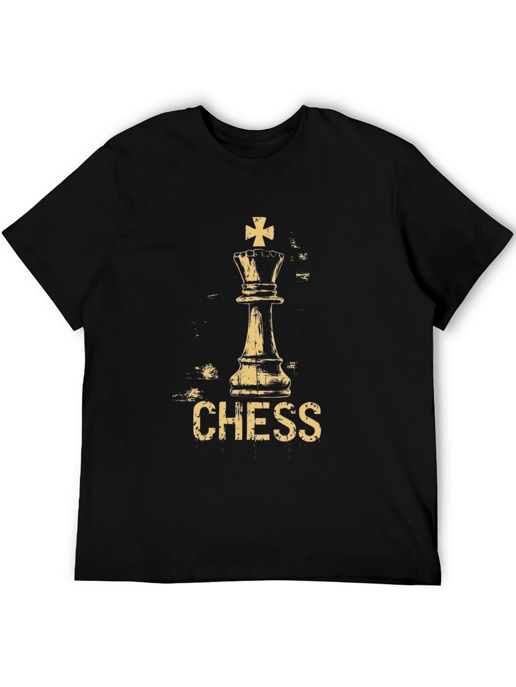 Chess King Graphic Tee - Black Cotton T-Shirt