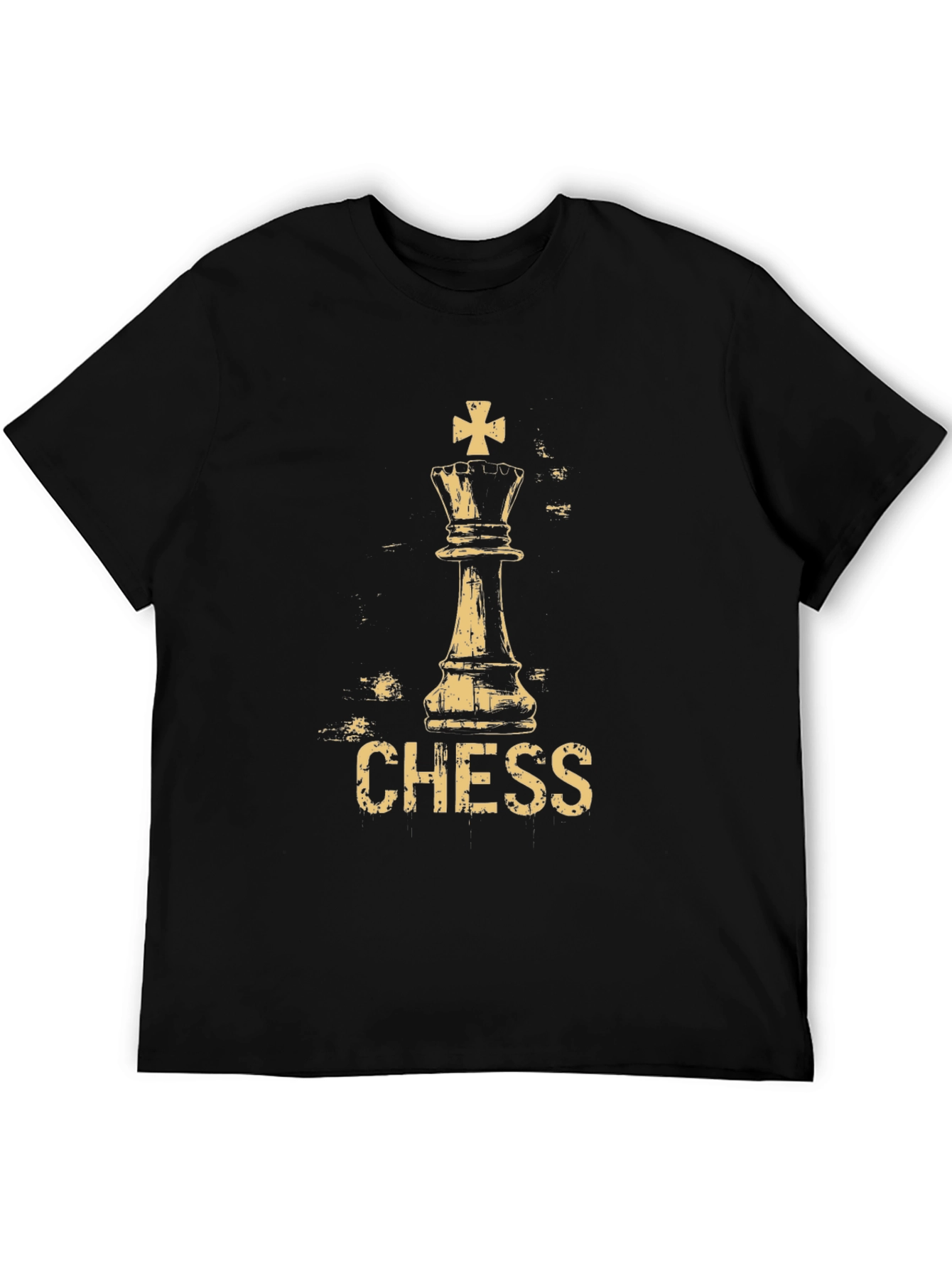 Chess King Graphic Tee - Black Cotton T-Shirt