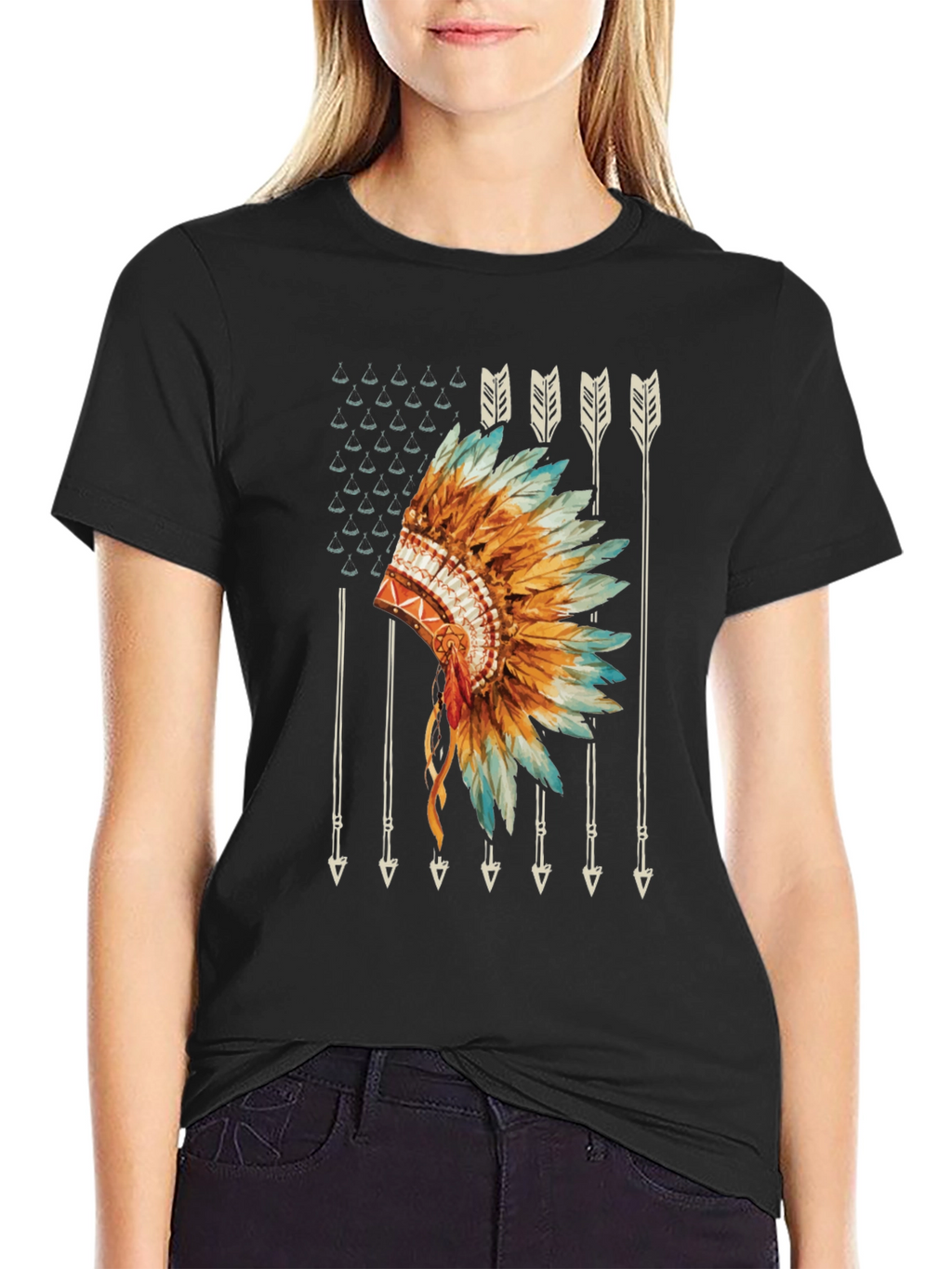Native American Headdress Graphic Tee