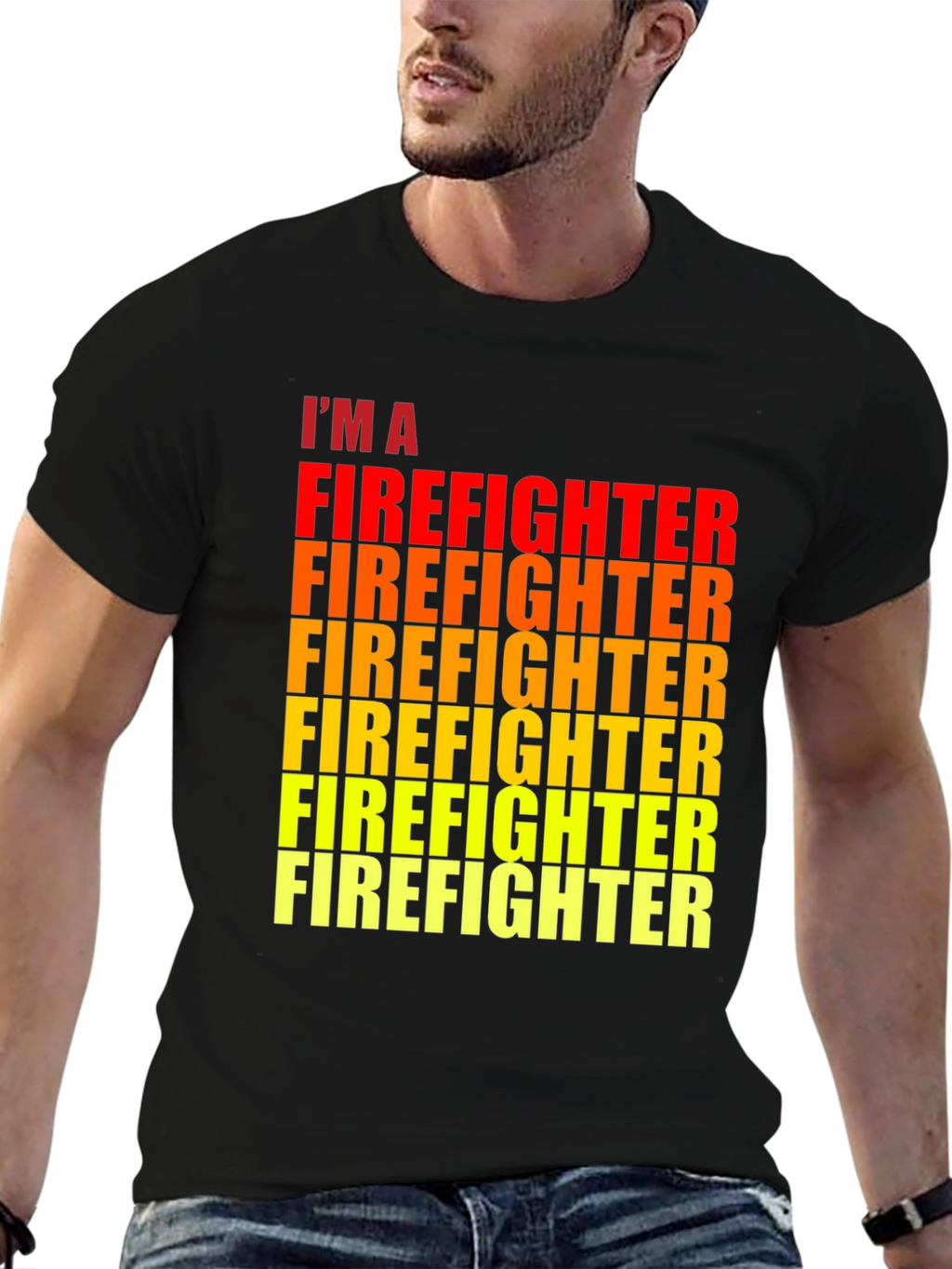 Im A Firefighter Black Graphic Tee