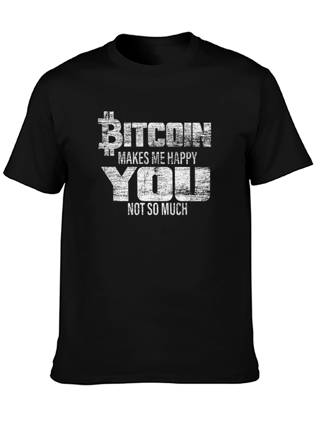 Bitcoin Makes Me Happy T-Shirt - Crypto Tee