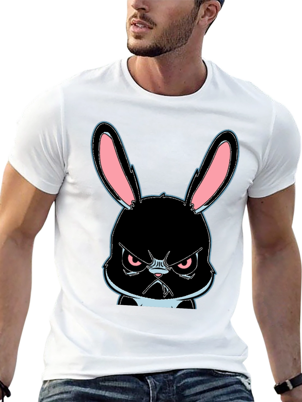 Grumpy Bunny Graphic T-Shirt