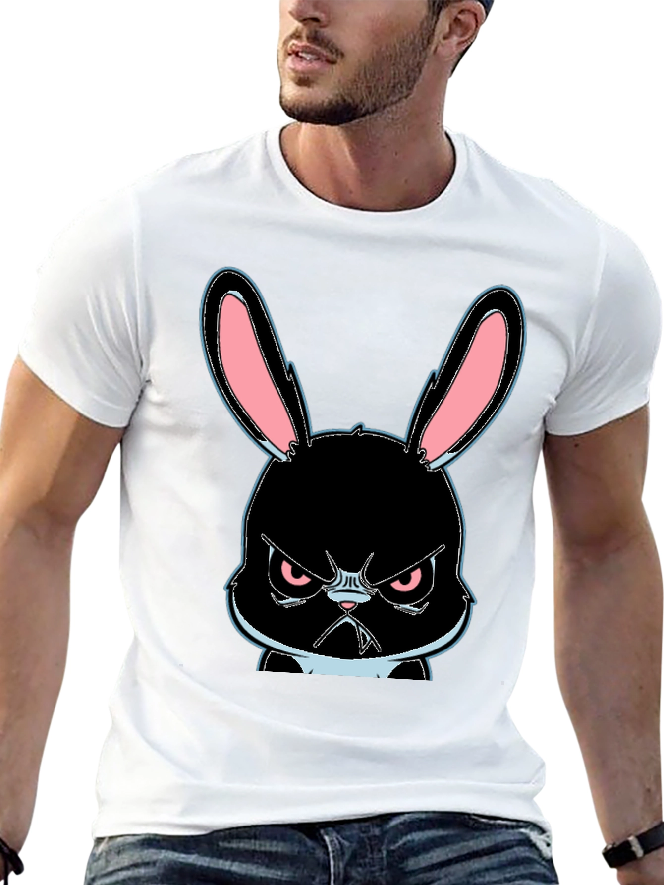 Grumpy Bunny Graphic T-Shirt