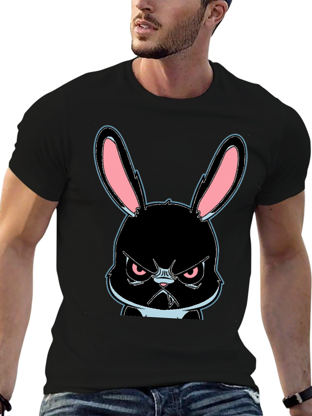 Grumpy Bunny Graphic T-Shirt