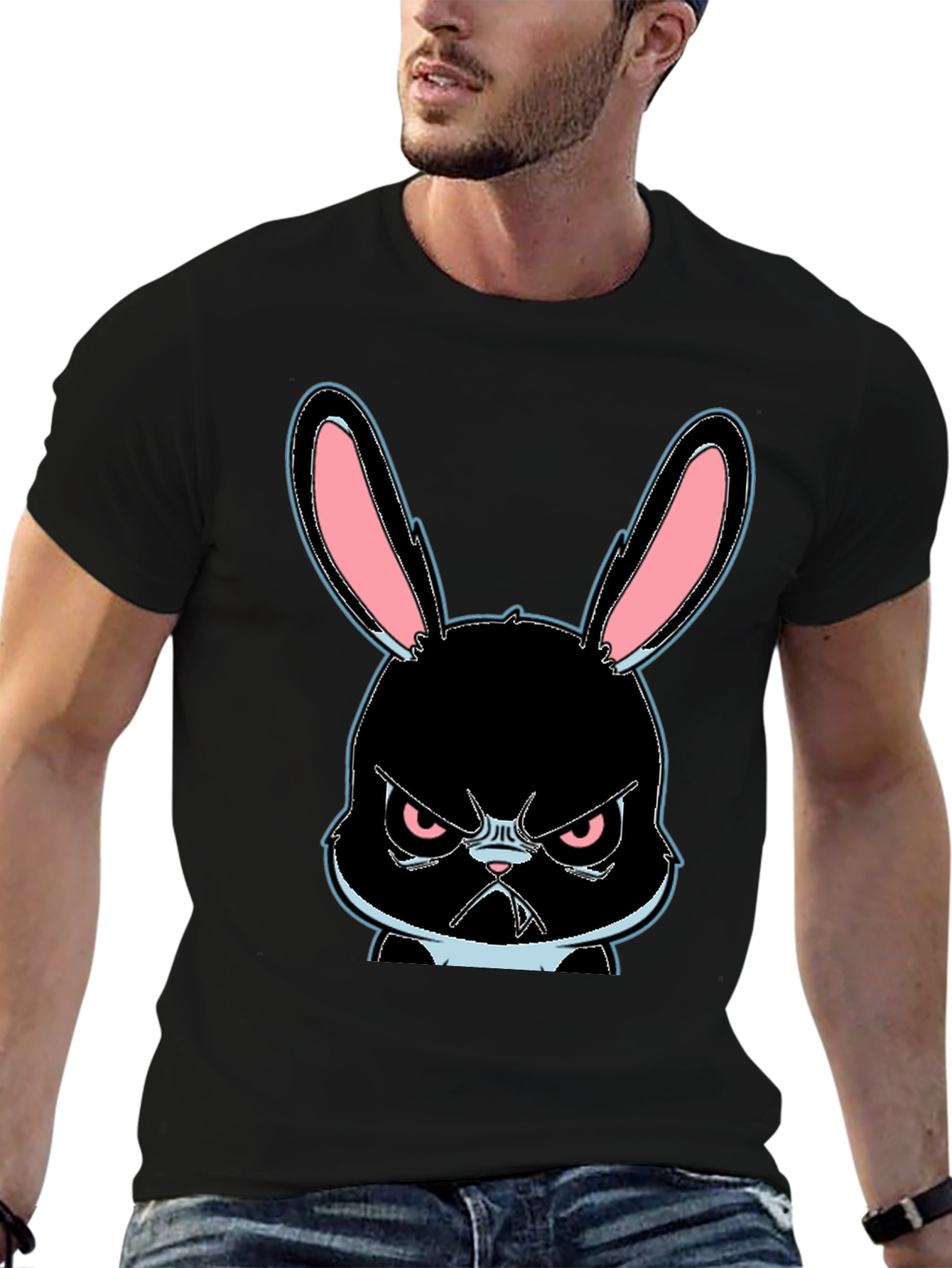 Grumpy Bunny Graphic T-Shirt