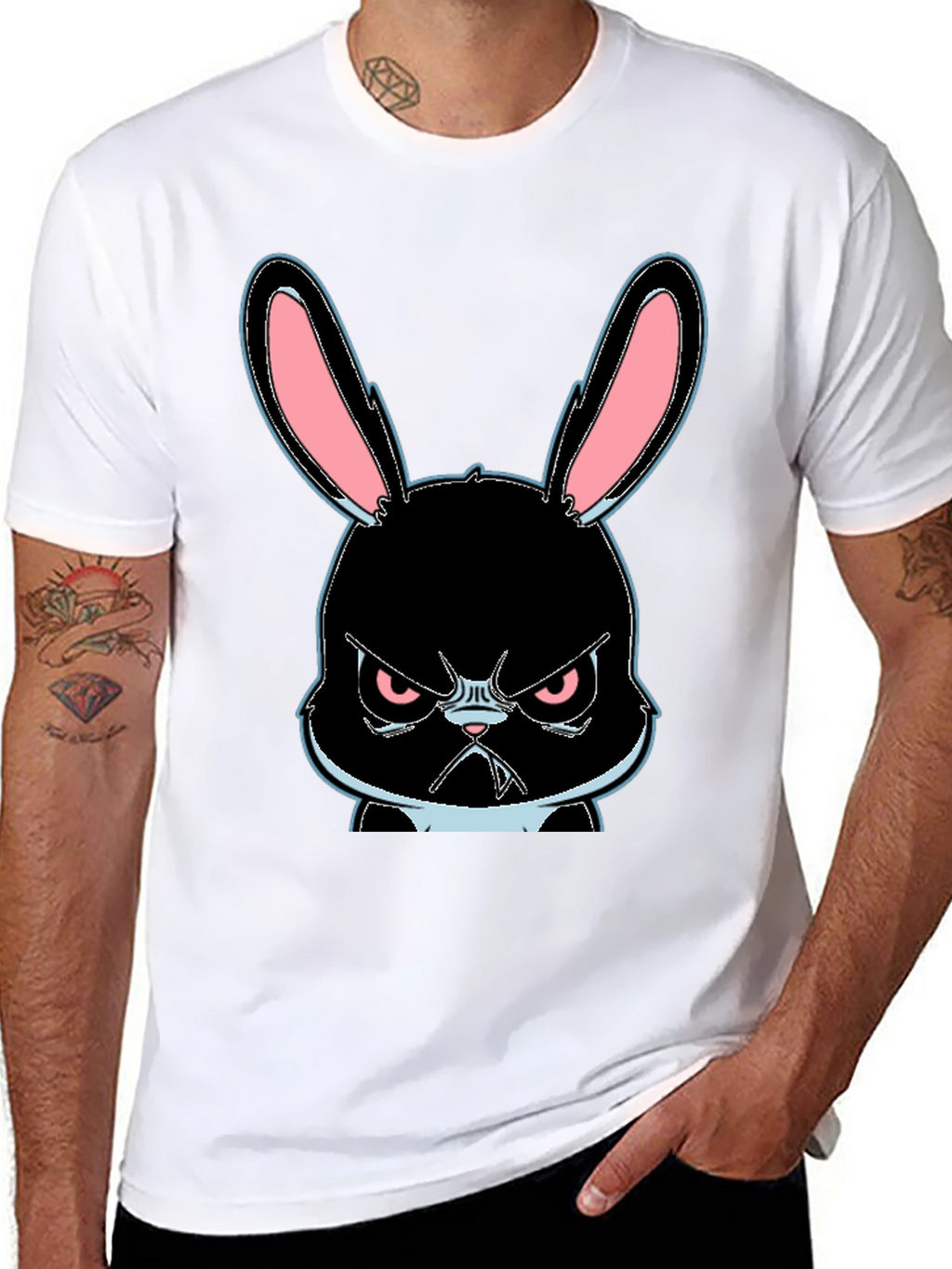 Grumpy Bunny Graphic T-Shirt