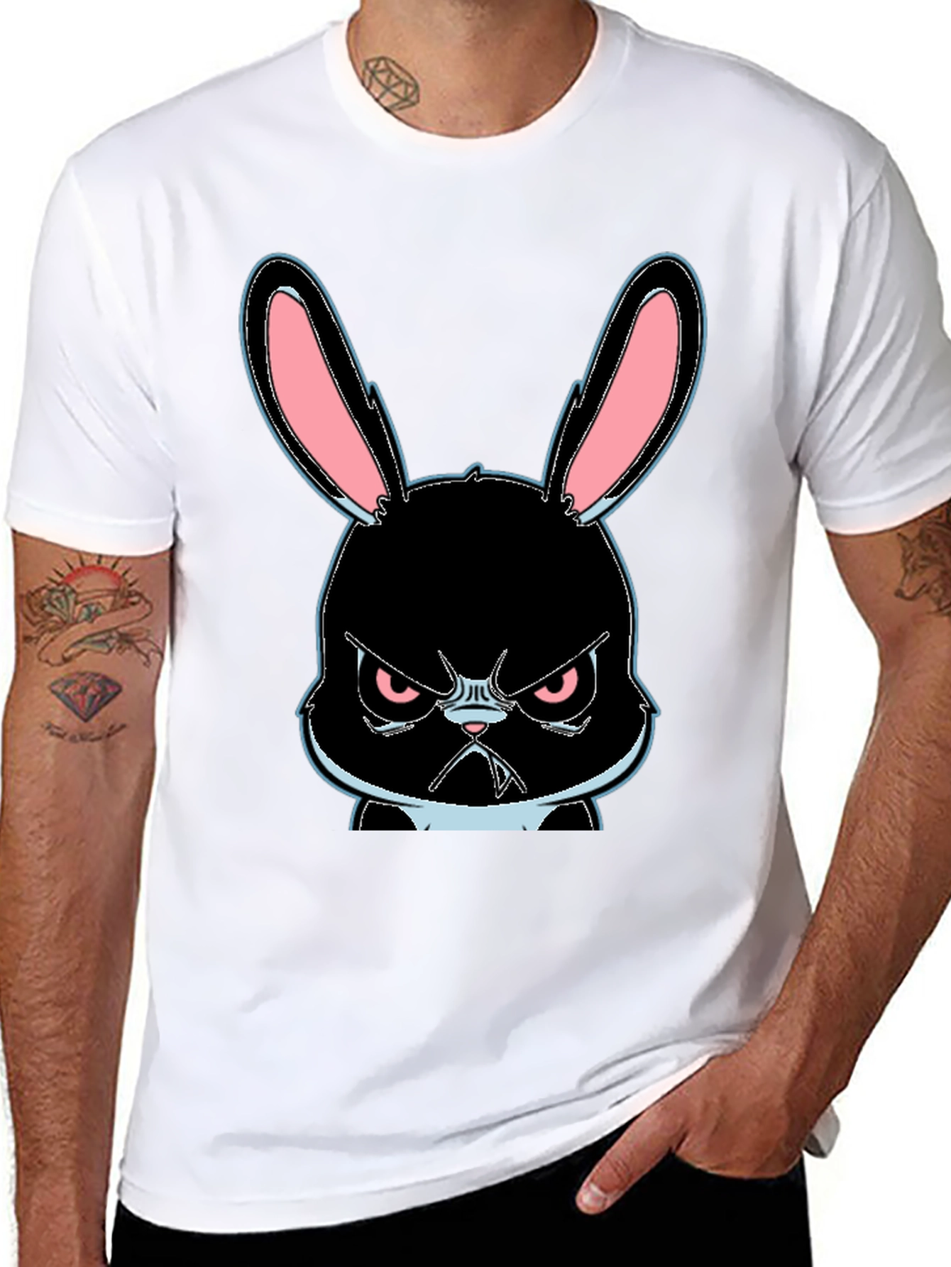 Grumpy Bunny Graphic T-Shirt