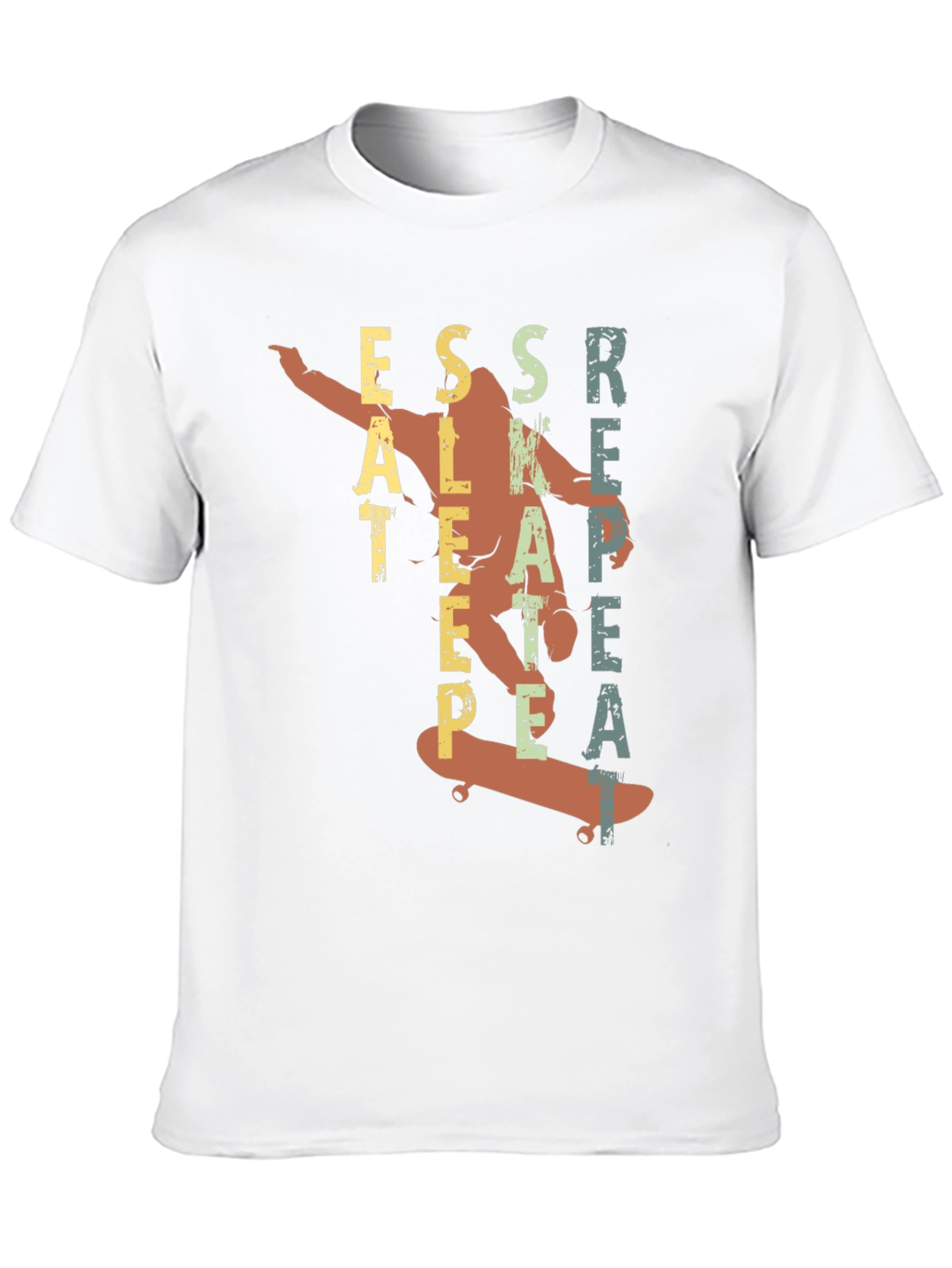 Eat Sleep Skate Repeat Black Graphic Tee