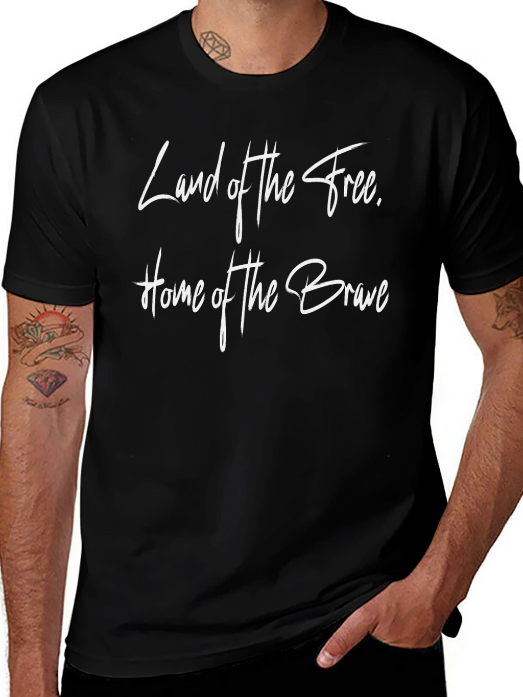 Land of the Free Graphic Tee - Patriotic Style