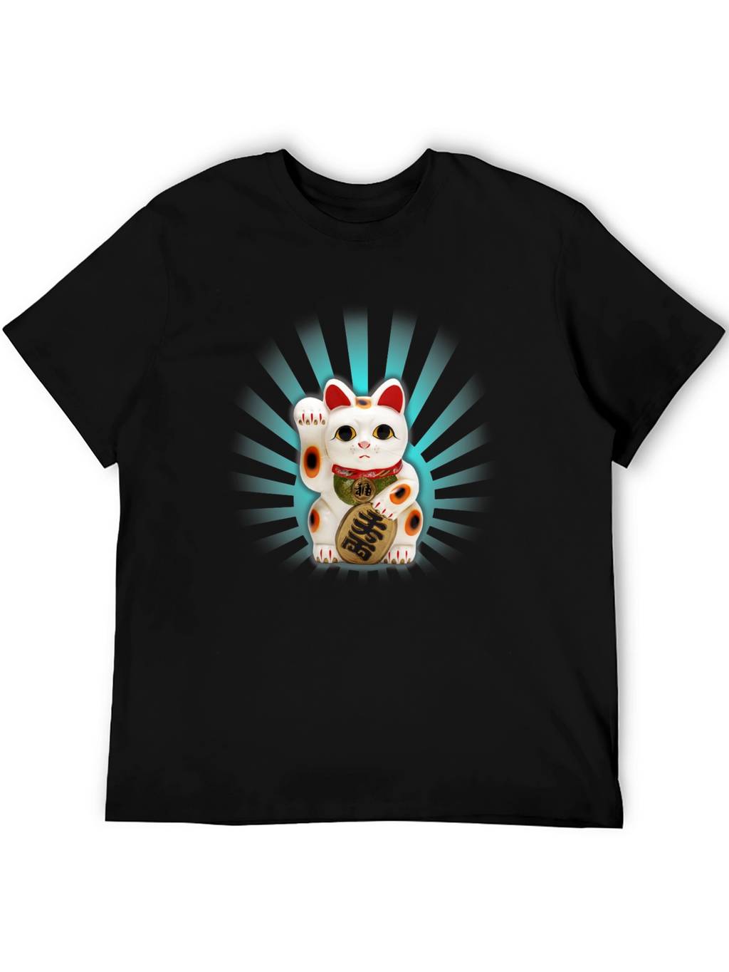 Maneki Neko Graphic Tee - Lucky Cat Design