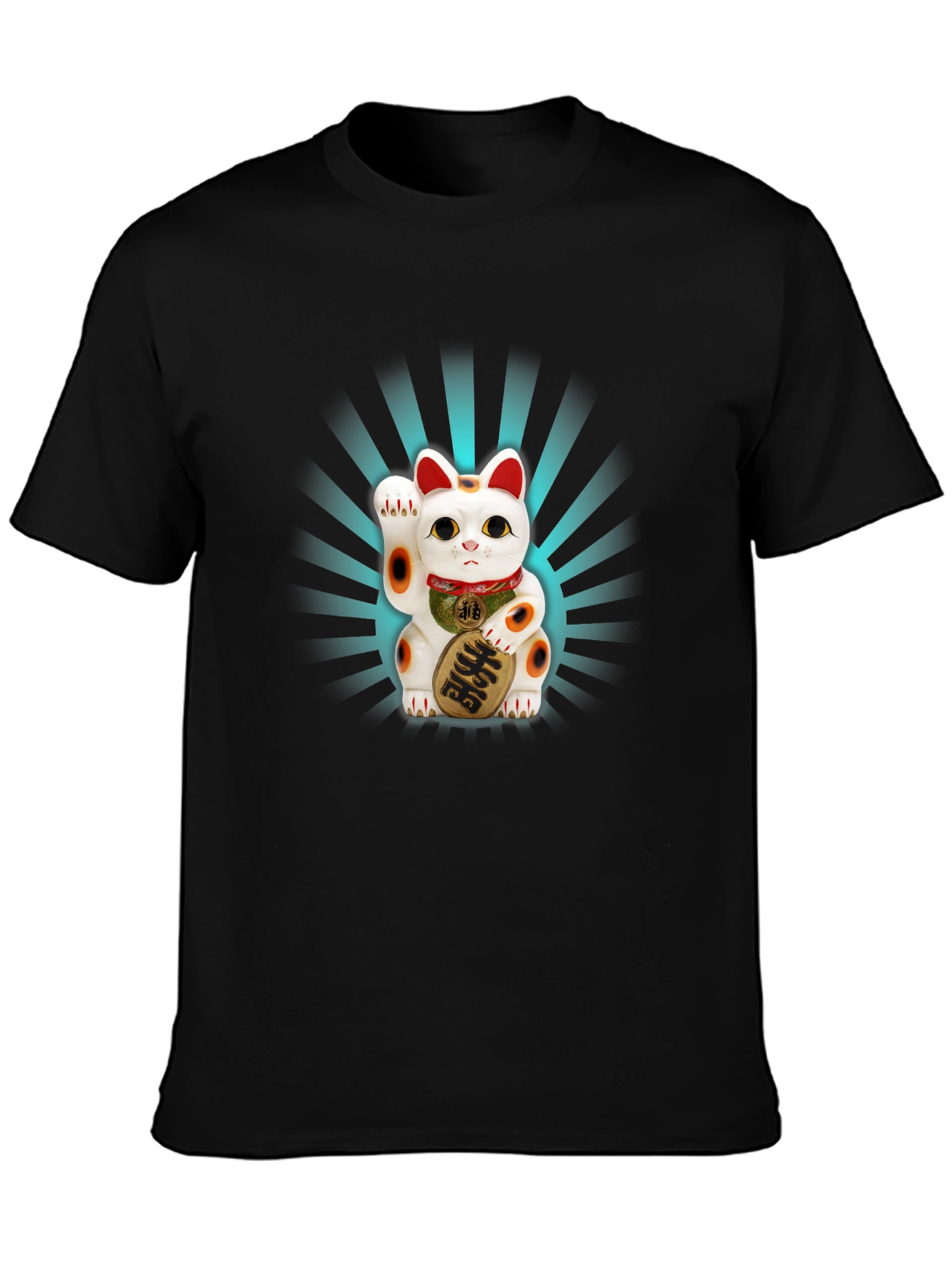 Maneki Neko Graphic Tee - Lucky Cat Design