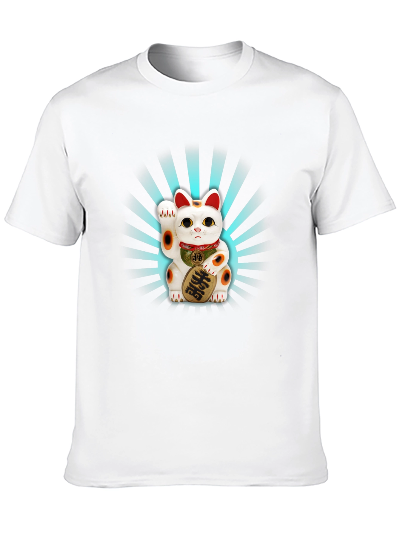 Maneki Neko Graphic Tee - Lucky Cat Design