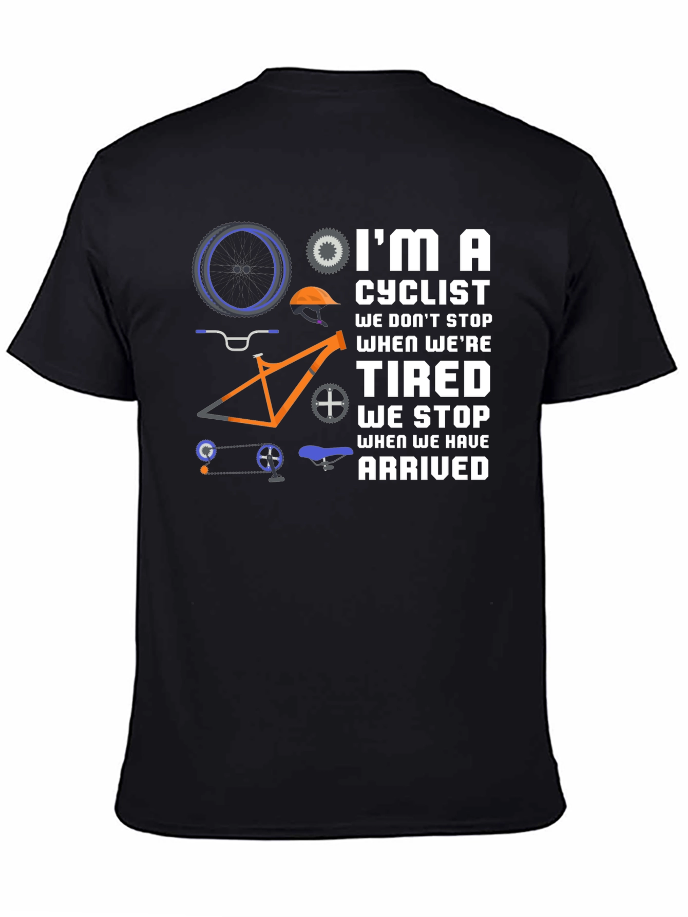 Cyclist Graphic T-Shirt - Never Stop Riding