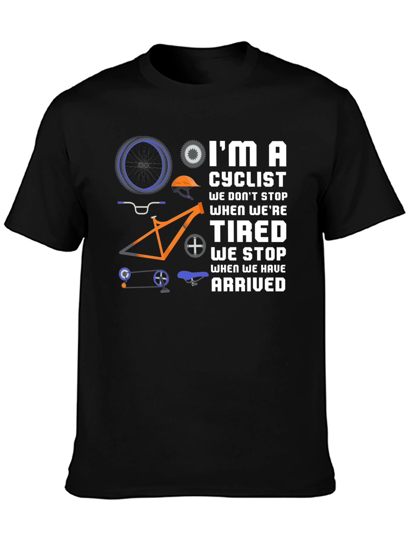 Cyclist Graphic T-Shirt - Never Stop Riding