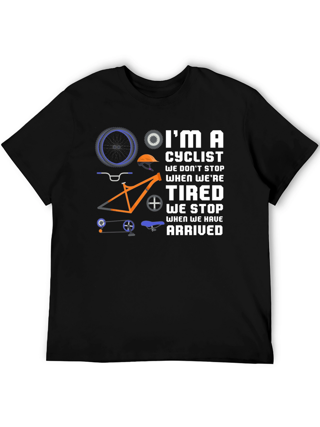 Cyclist Graphic T-Shirt - Never Stop Riding