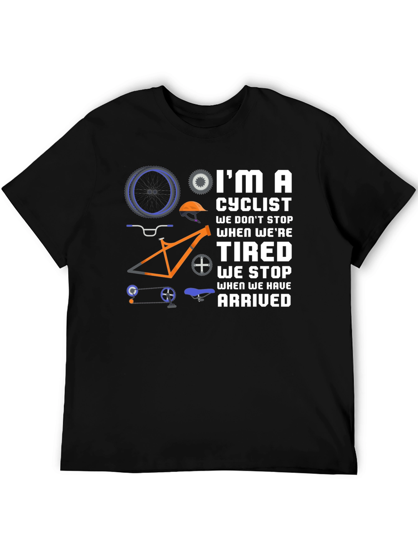 Cyclist Graphic T-Shirt - Never Stop Riding