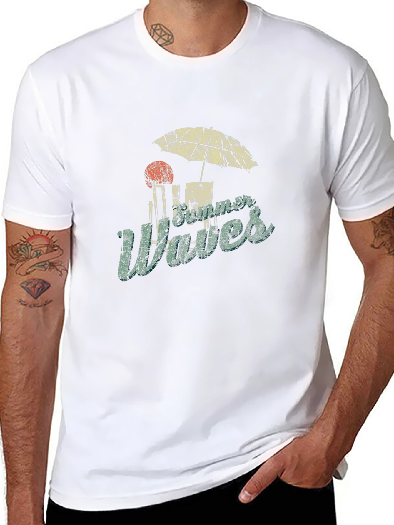 Summer Waves Graphic T-Shirt - Beach Style