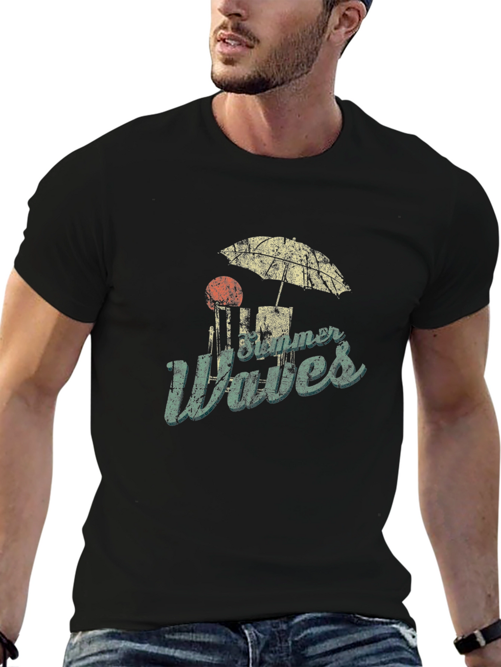 Summer Waves Graphic T-Shirt - Beach Style