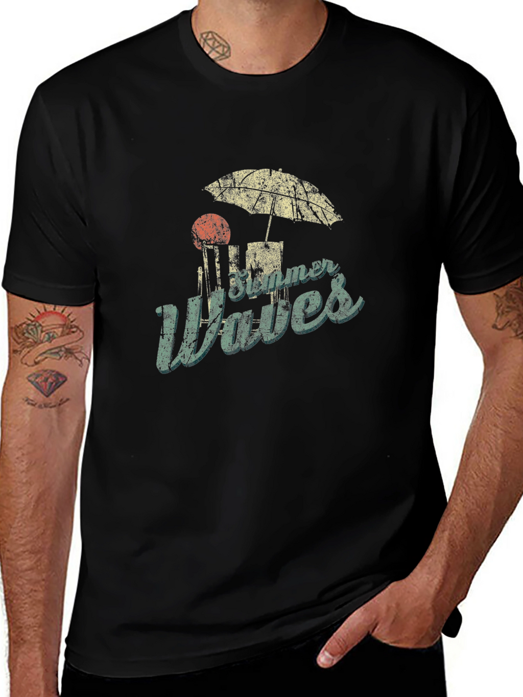 Summer Waves Graphic T-Shirt - Beach Style