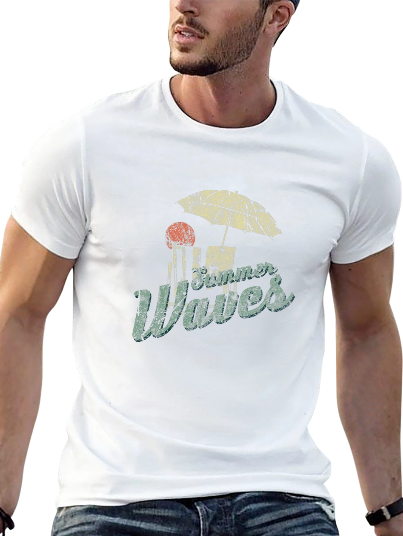 Summer Waves Graphic T-Shirt - Beach Style