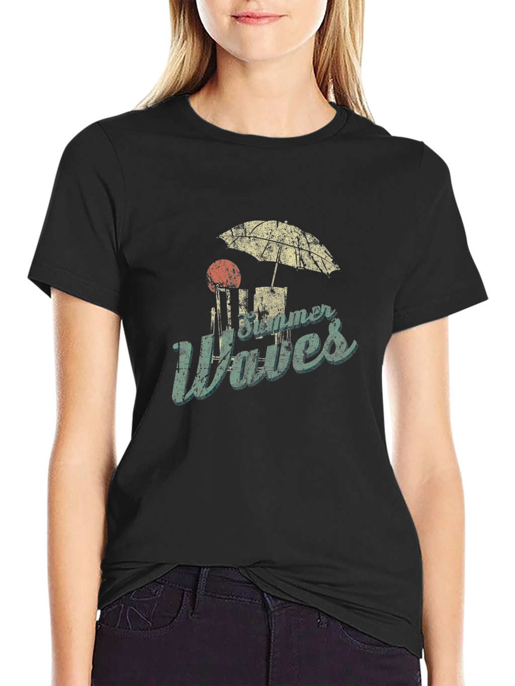 Summer Waves Graphic T-Shirt - Beach Style