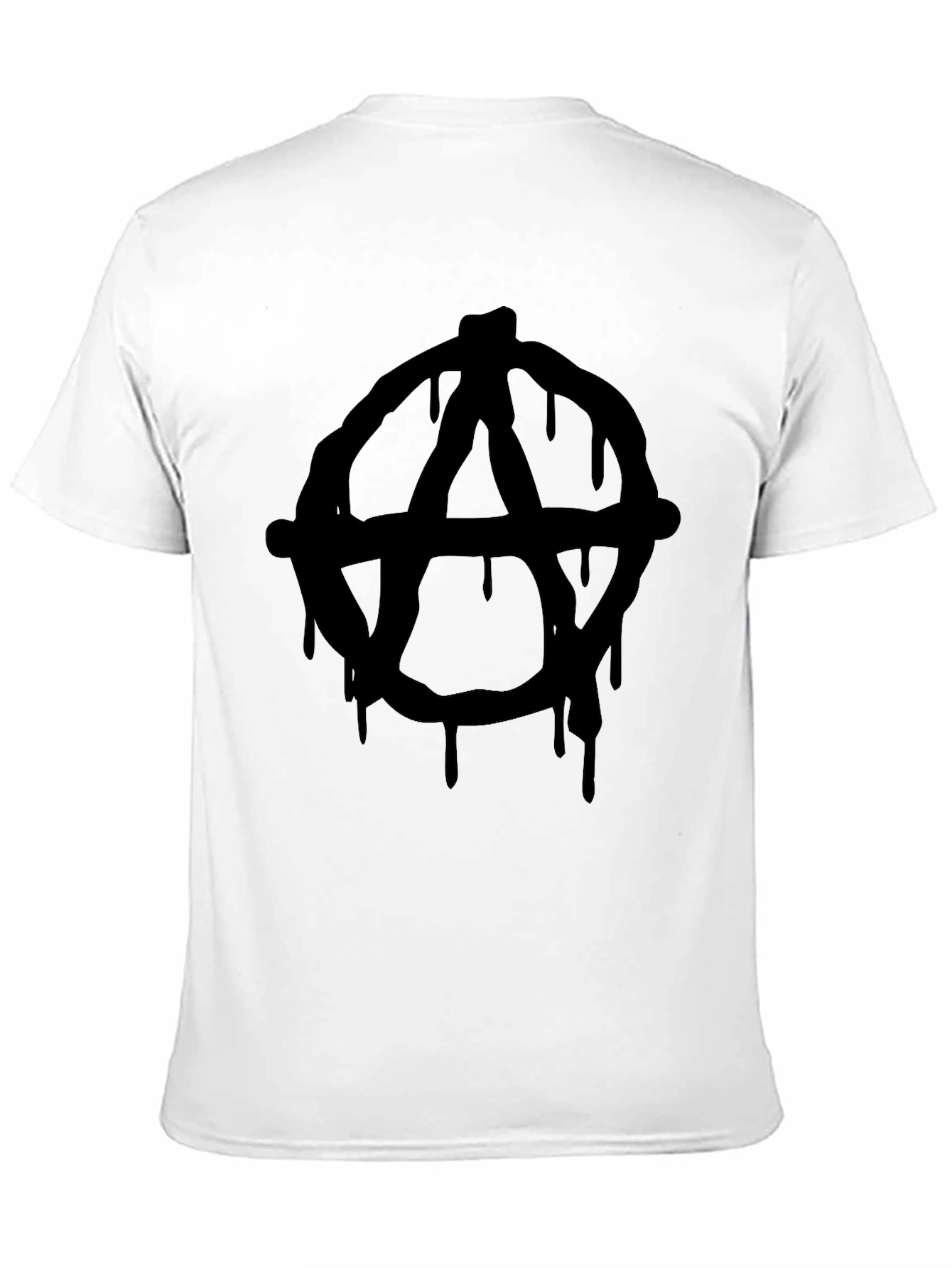 Anarchy Drip Black T-Shirt - Edgy & Bold Design