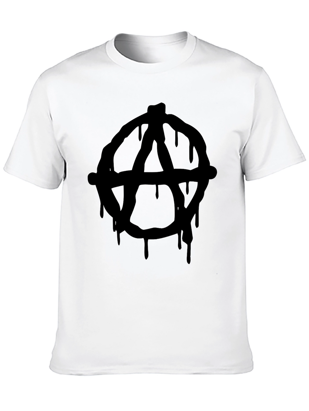 Anarchy Drip Black T-Shirt - Edgy & Bold Design