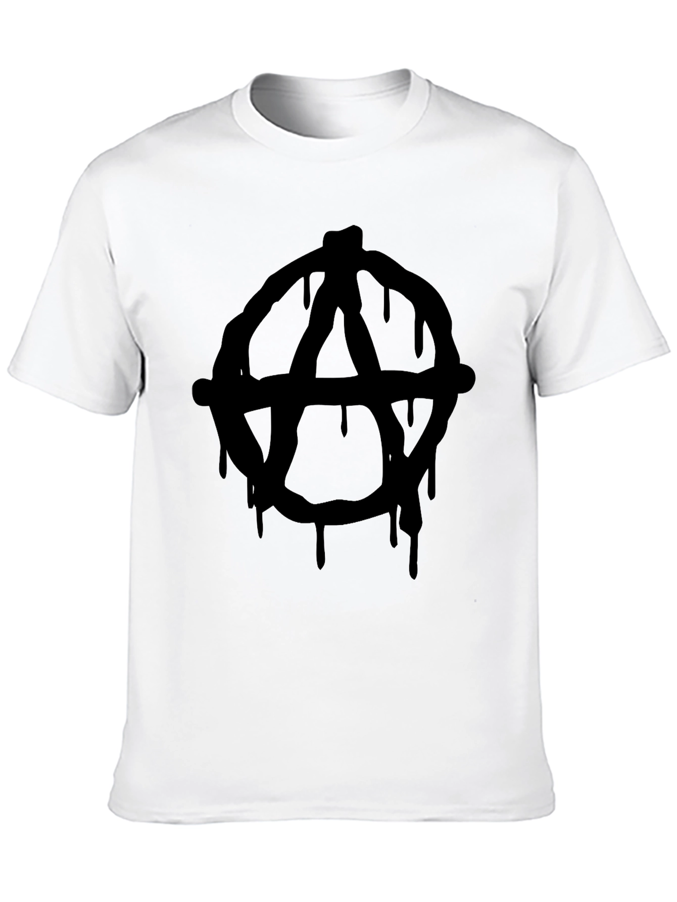 Anarchy Drip Black T-Shirt - Edgy & Bold Design