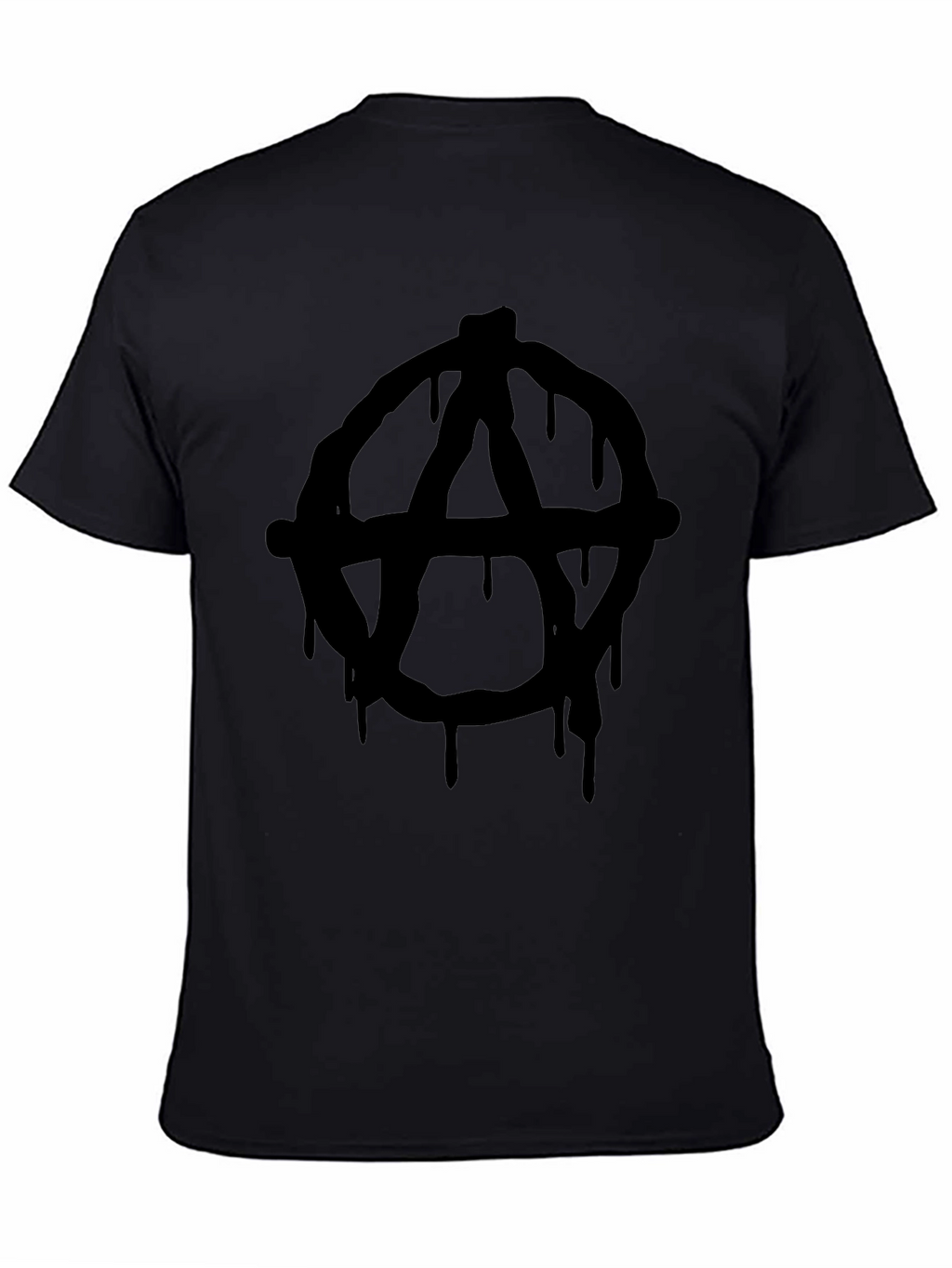 Anarchy Drip Black T-Shirt - Edgy & Bold Design