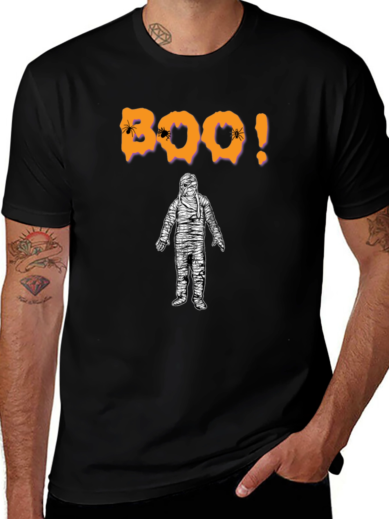 Boo! Halloween Mummy Graphic T-Shirt