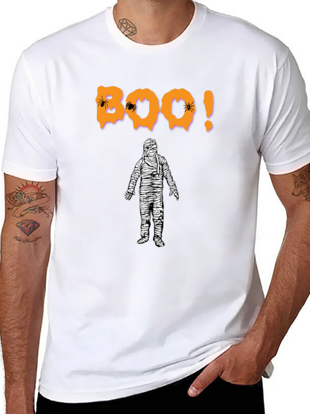 Boo! Halloween Mummy Graphic T-Shirt