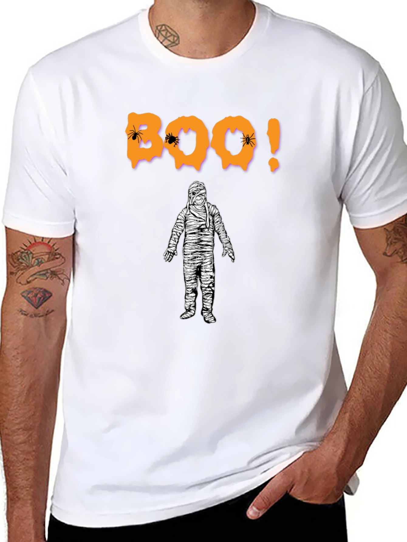 Boo! Halloween Mummy Graphic T-Shirt
