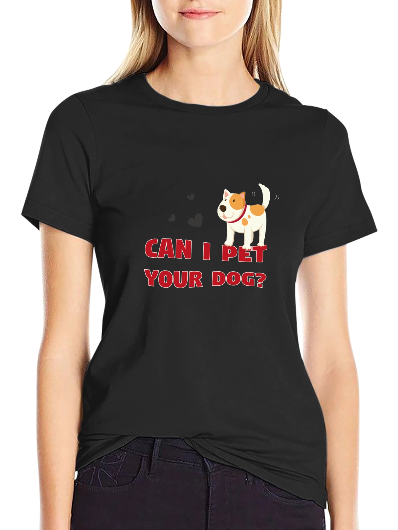 Can I Pet Your Dog T-Shirt - Cute Cartoon Dog Tee