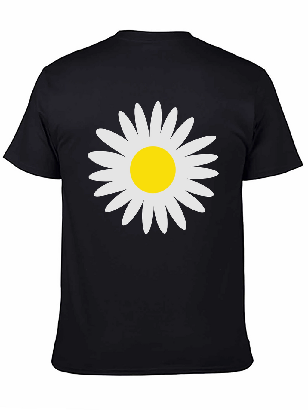 Daisy Graphic Print Black T-Shirt
