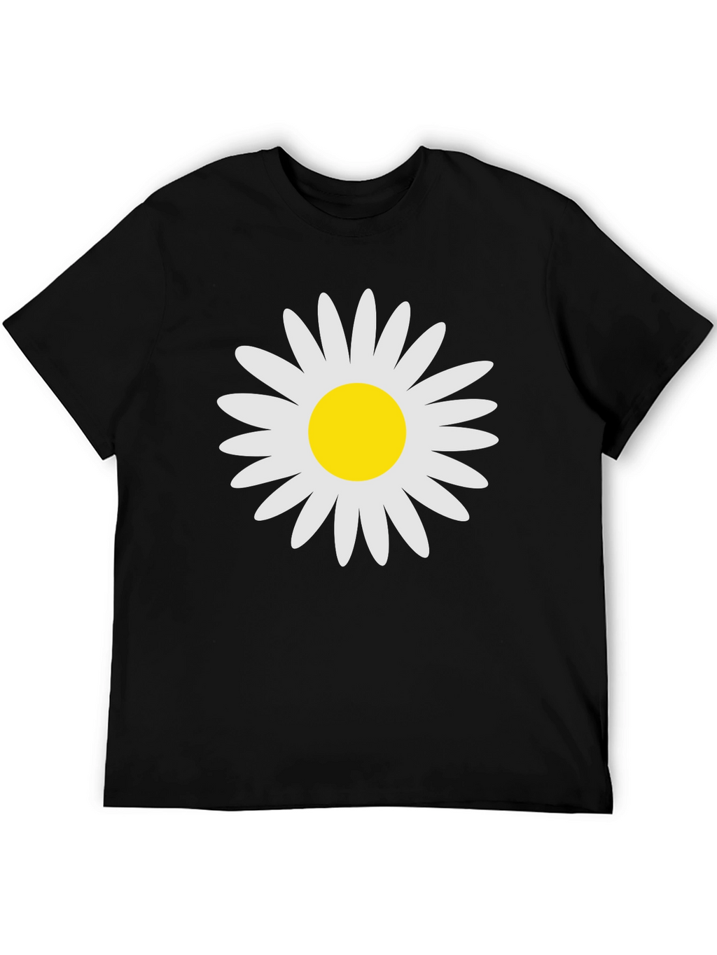 Daisy Graphic Print Black T-Shirt