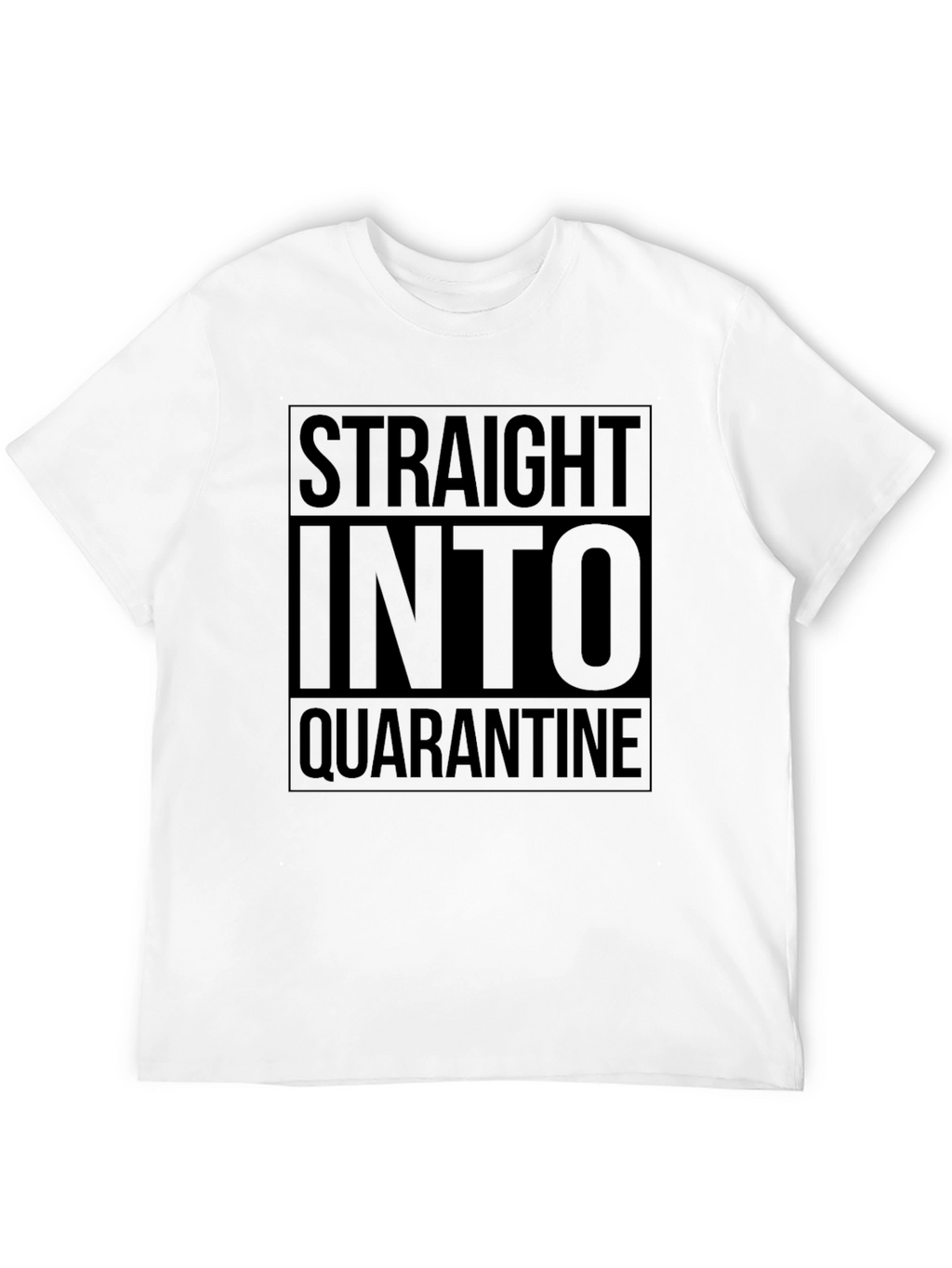 Straight Into Quarantine Black Tee