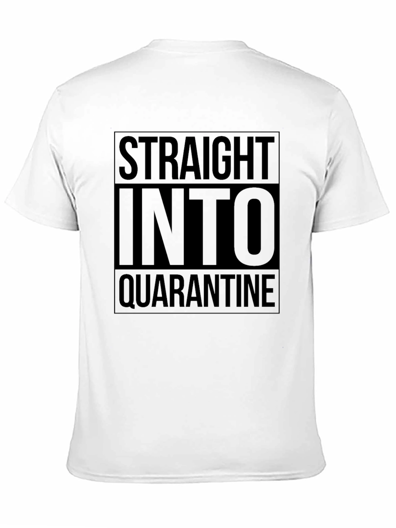 Straight Into Quarantine Black Tee