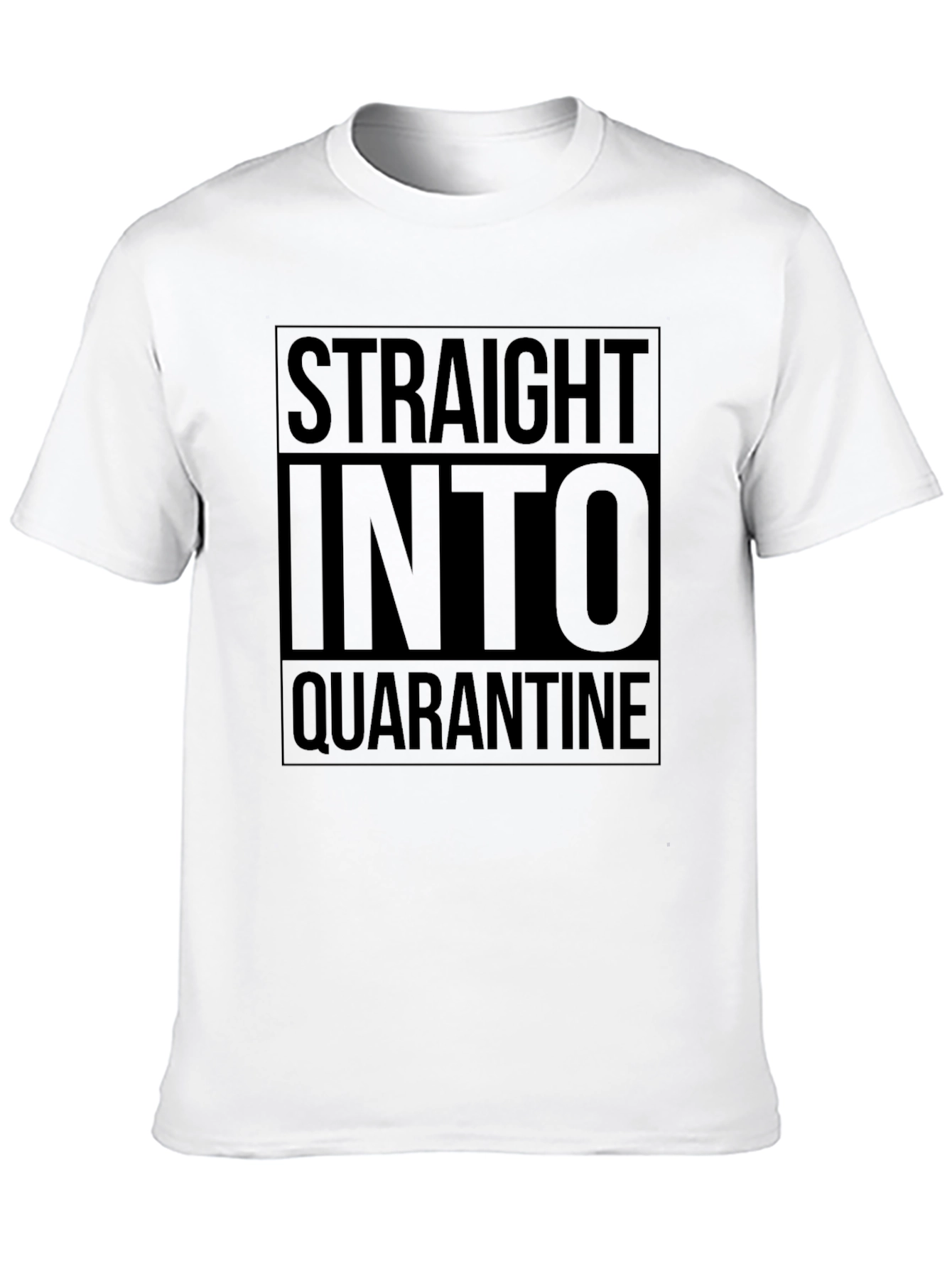 Straight Into Quarantine Black Tee