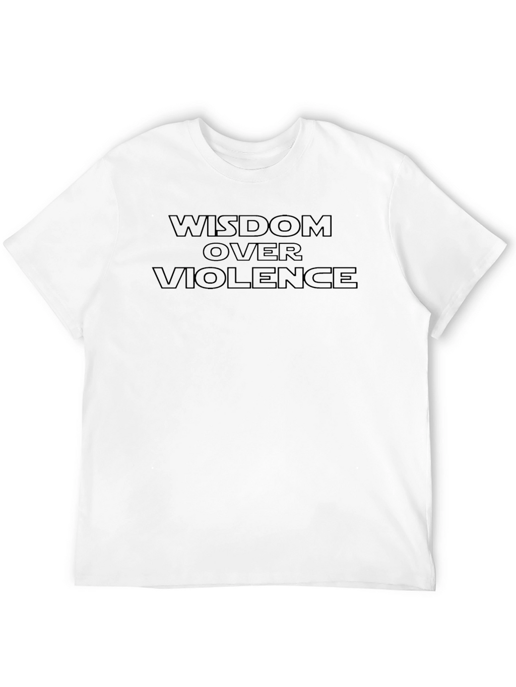 Wisdom Over Violence Black Graphic T-Shirt