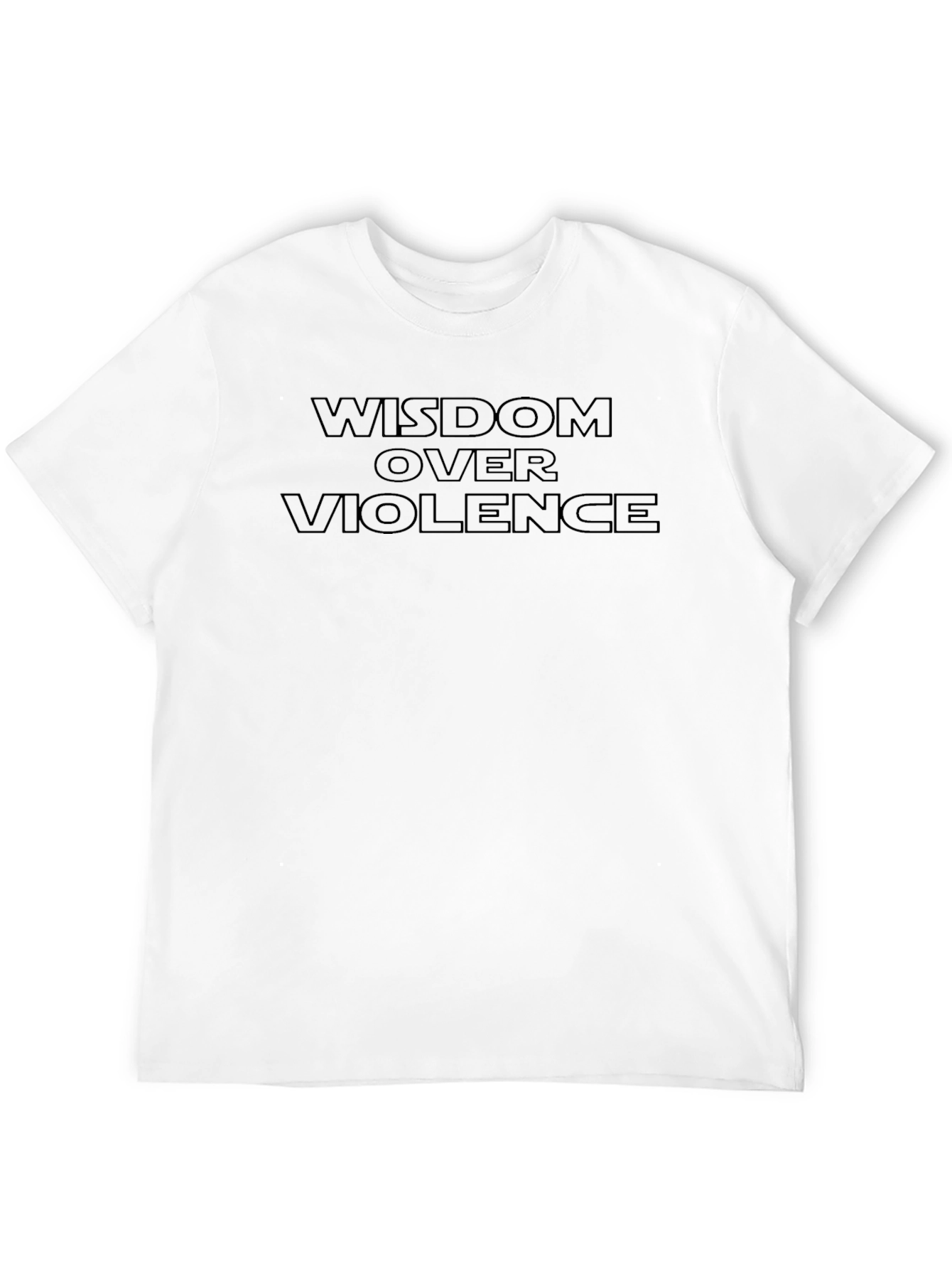 Wisdom Over Violence Black Graphic T-Shirt