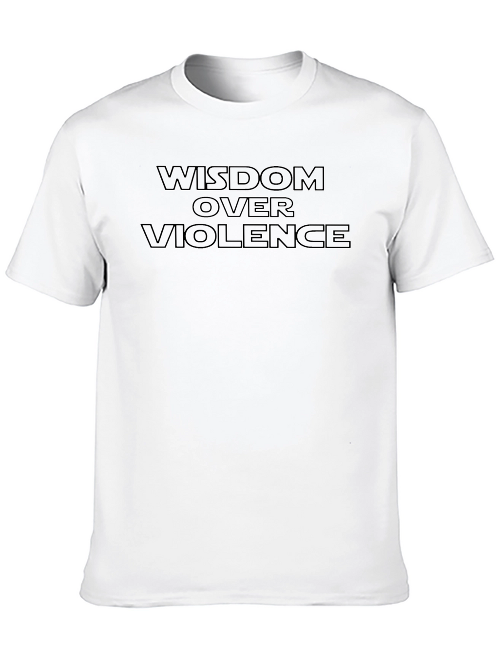 Wisdom Over Violence Black Graphic T-Shirt